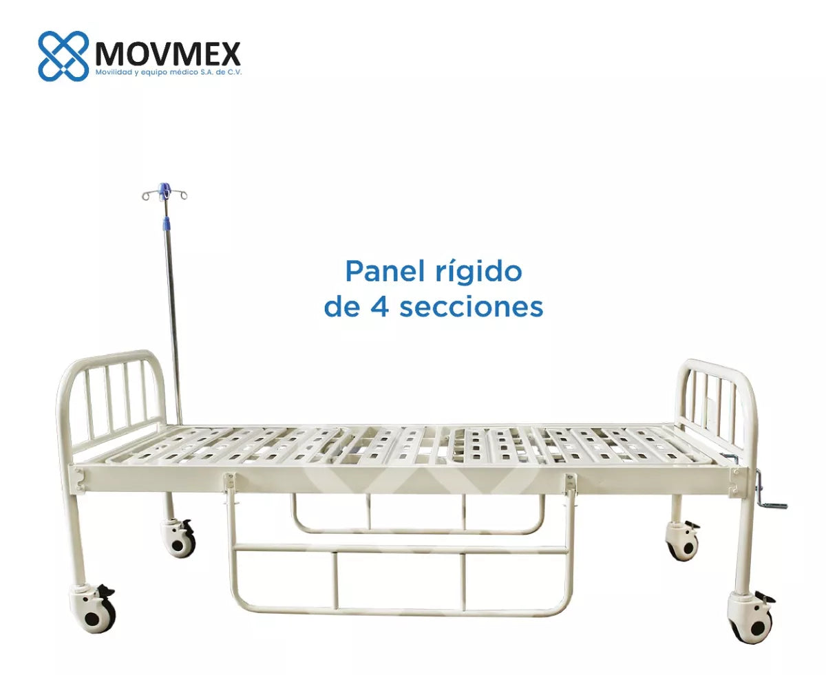 CAMA HOSPITALARIA MANUAL 2 POSICIONES CON COLCHÓN SECCIONADO Y SOBRECOLCHÓN DE PRESIÓN ALTERNA ANTILLAGAS