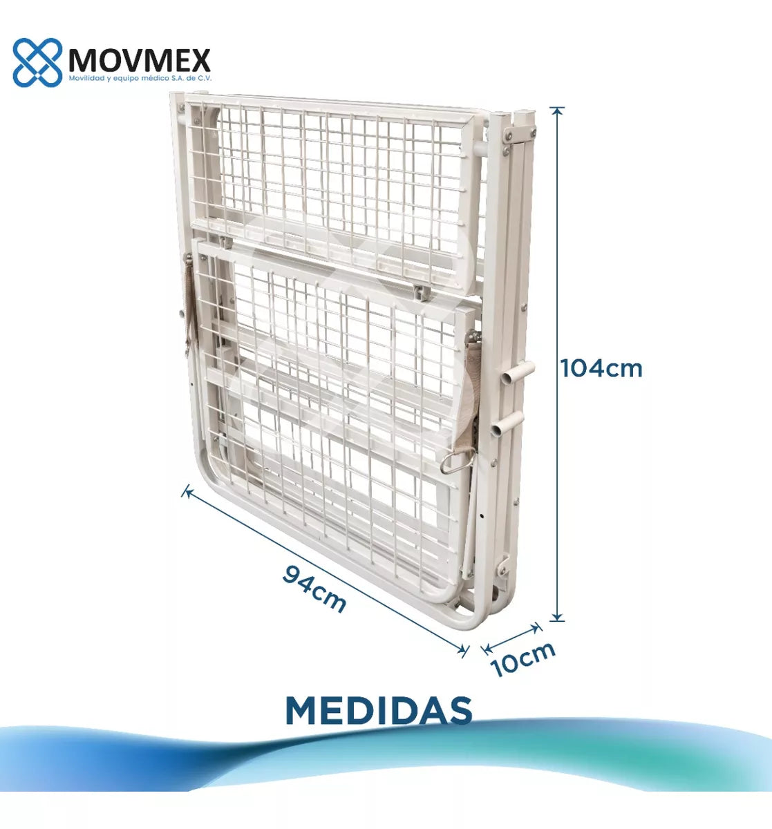 CAMA HOSPITALARIA MANUAL 2 POSICIONES PLEGABLE ECONÓMICA