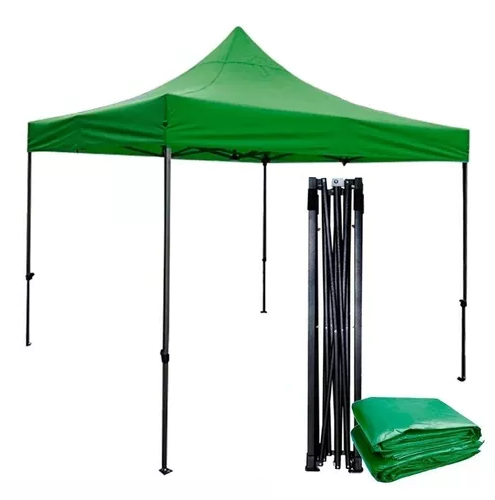 Carpa Toldo Plegable 2x2 Verde Reforzado Impermeable Jardín Lona