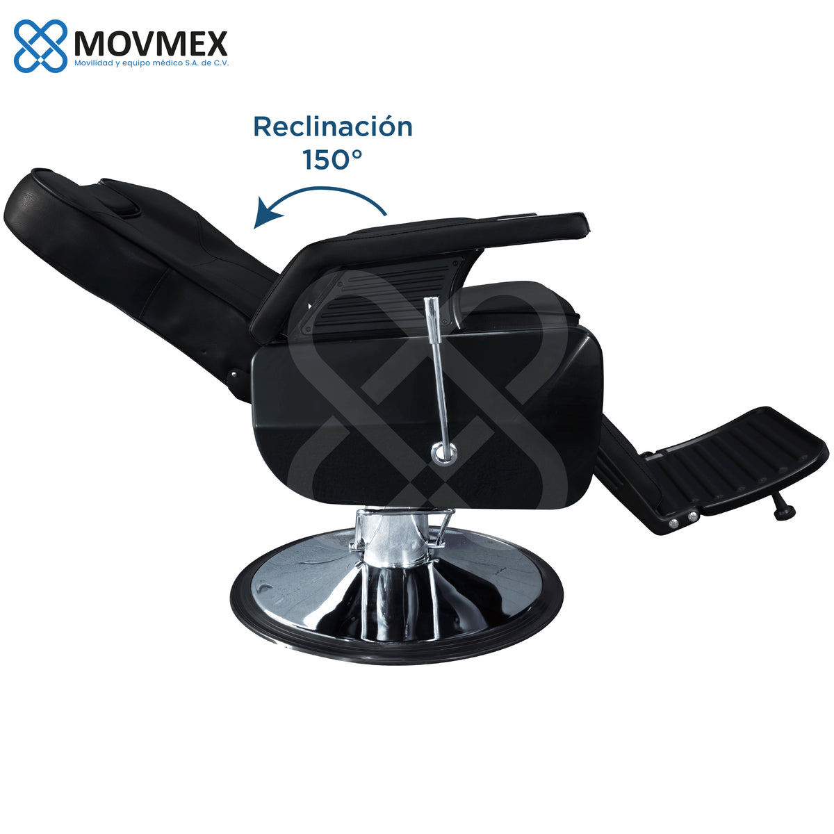 Sillón de Barbería Hidráulico Uso Rudo Jackson MOVMEX