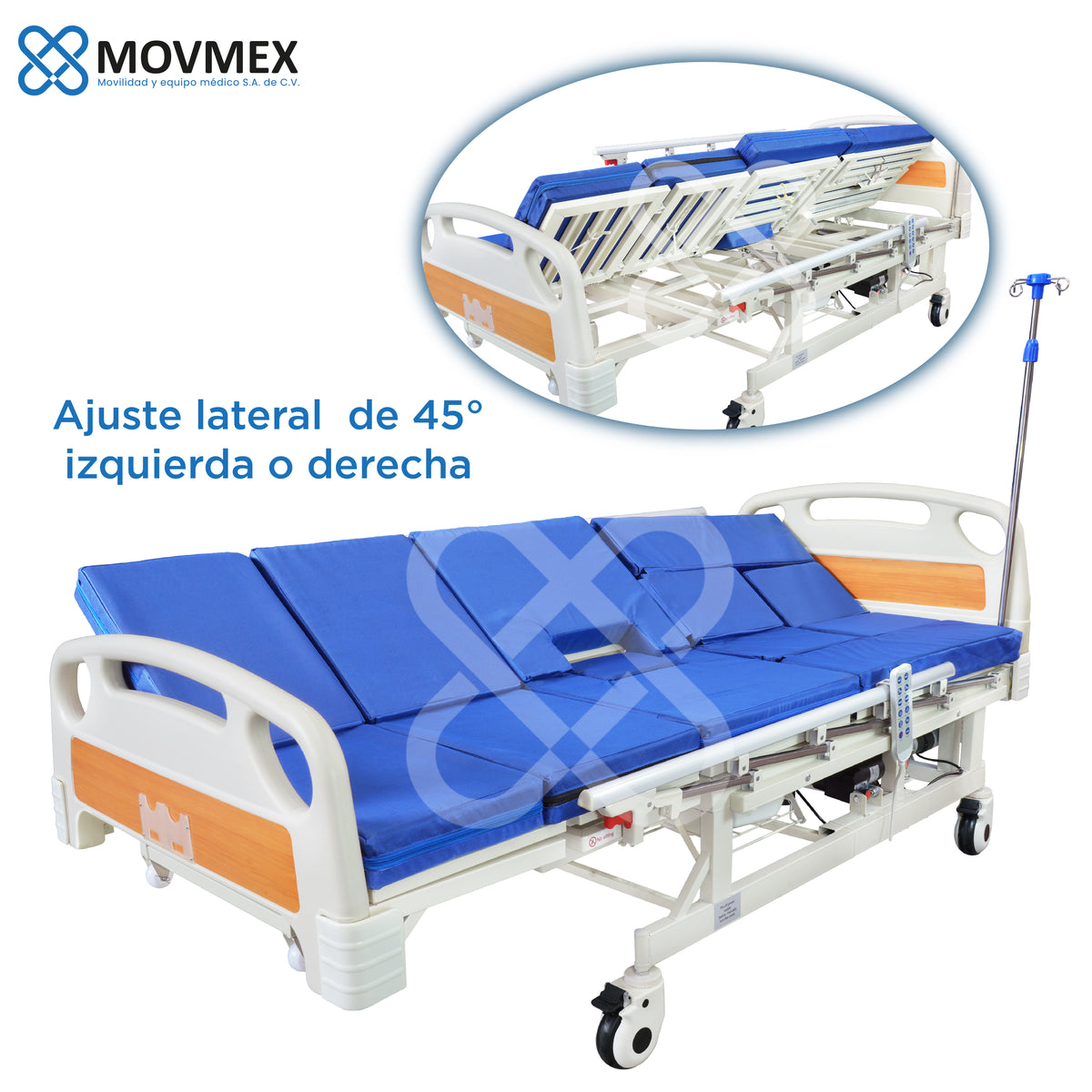 CAMA HOSPITALARIA ELÉCTRICA Y MANUAL 7 FUNCIONES EN 1 MODELO SENDLER